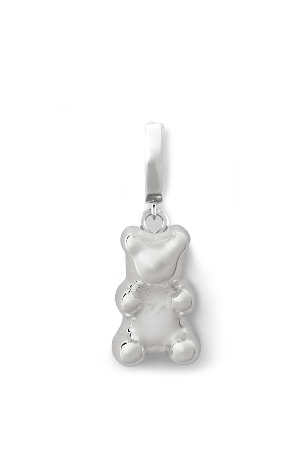 Crystal Haze Mini Nostalgia Bear Hoop - Silver Plated