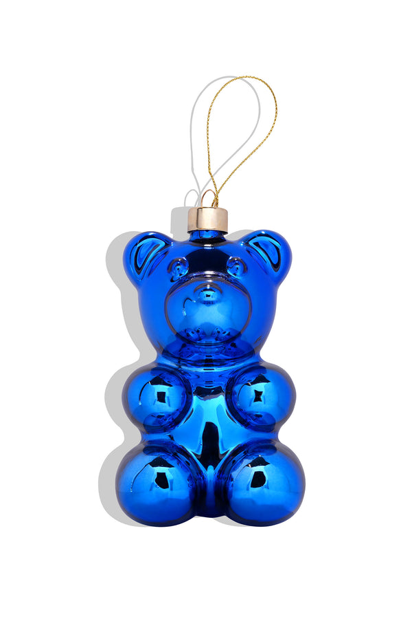 crystal haze Nostalgia Bear Christmas Ornament - Icy Midnight Blue
