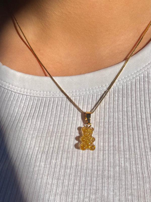 Crystal Haze Nostalgia Bear - Classic Connector - Gold - 24k