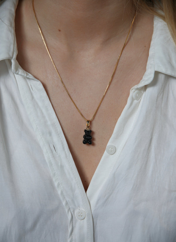 Crystal Haze Nostalgia Bear - Classic Connector - Gold - Black