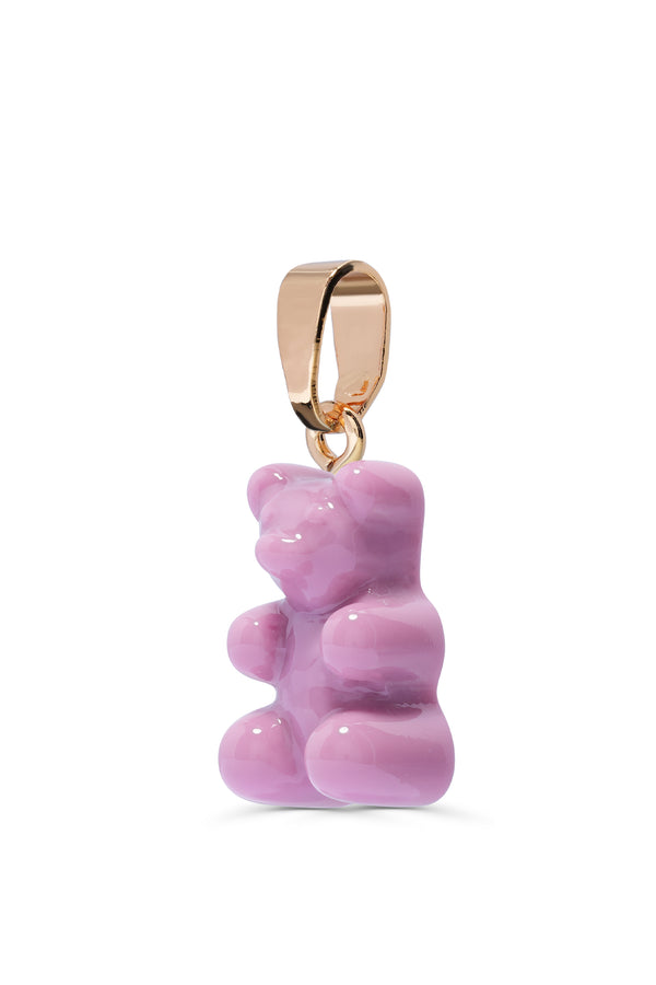 Crystal Haze Nostalgia Bear - Classic Connector - Gold - Mauve Pink
