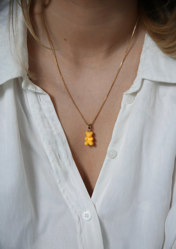 Crystal Haze Nostalgia Bear - Classic Connector - Gold - NYC Taxi Yellow