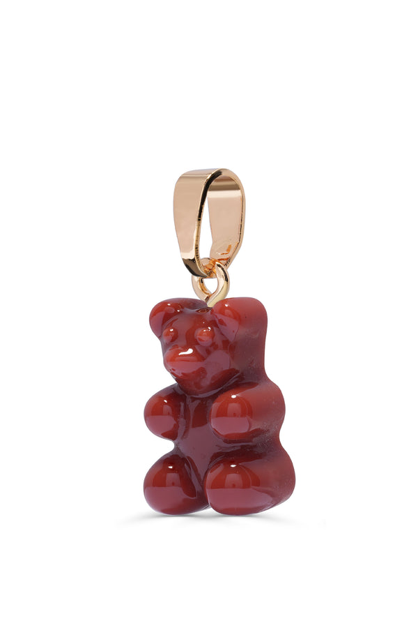 Crystal Haze Nostalgia Bear - Classic Connector - Gold Plated - Toffee