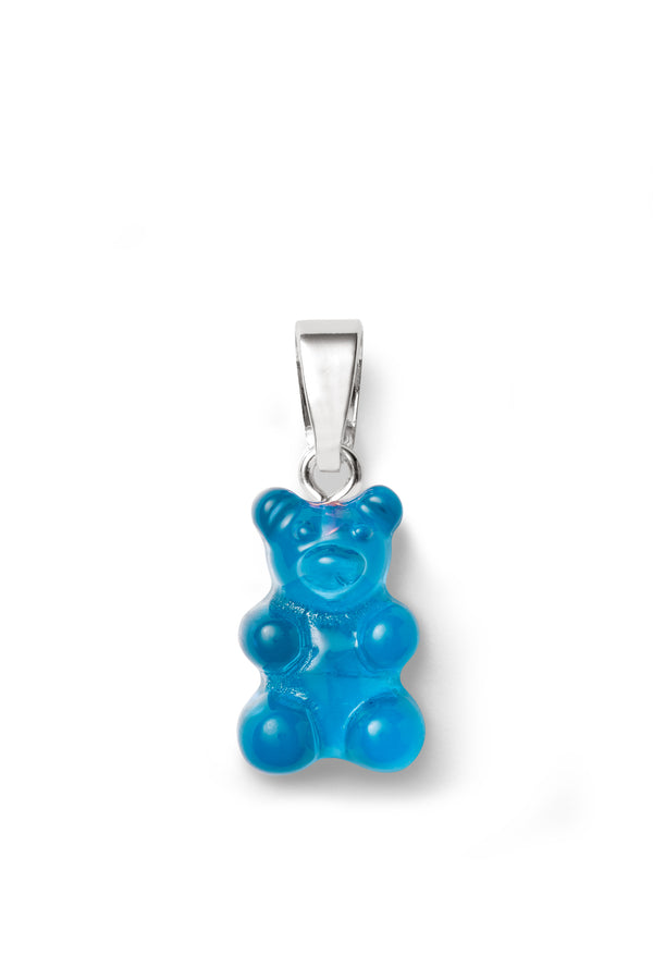 Crystal Haze Nostalgia Bear - Classic Connector - Silver Plated - Azure