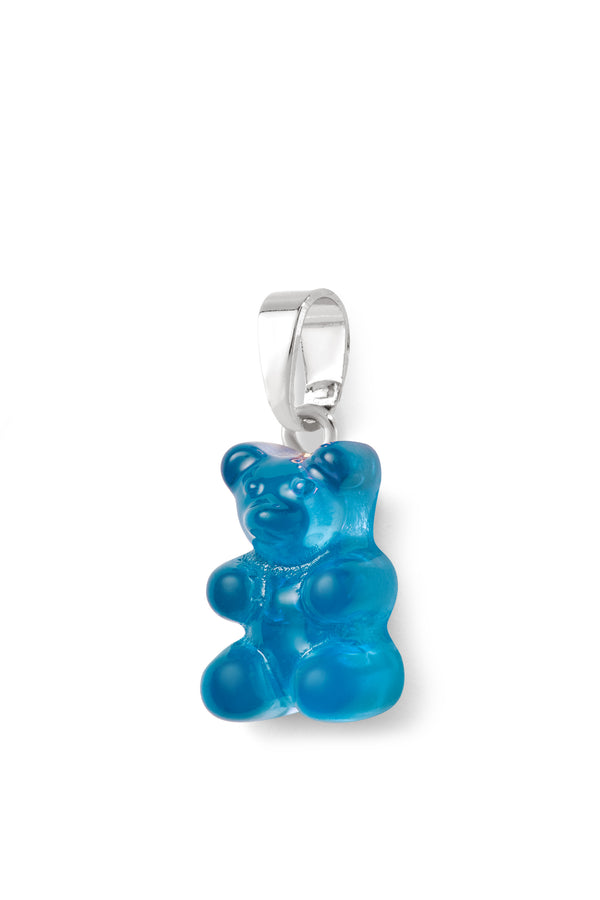 crystal haze Nostalgia bear - Classic connector - Silver plated - Azure