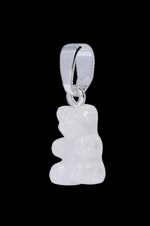 Crystal Haze Nostalgia Bear - Classic Connector - Silver Plated - Glittery