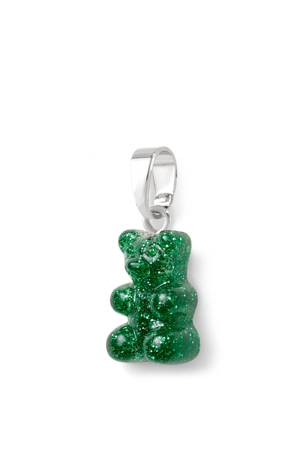 Crystal Haze Nostalgia Bear - Classic Connector - Silver Plated - Green Haze