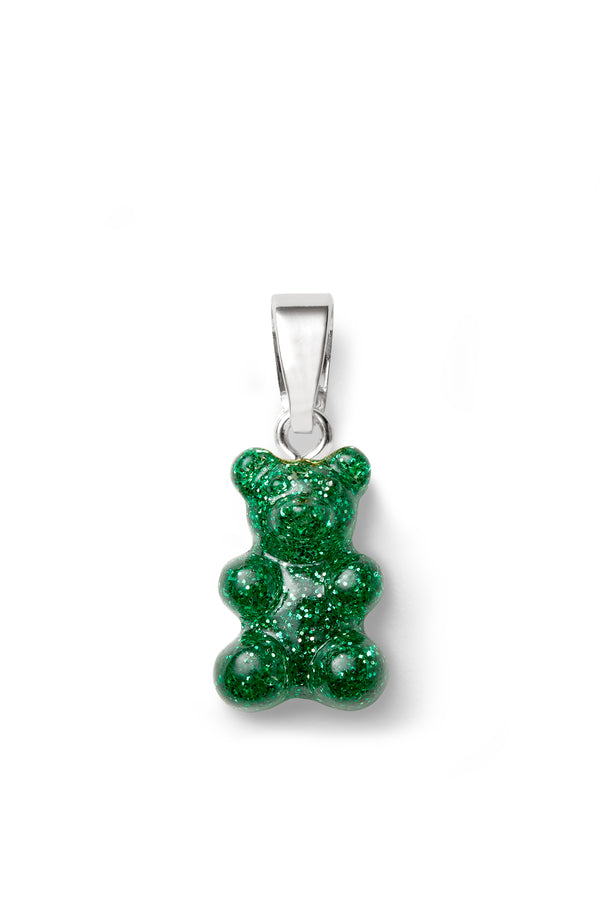 crystal haze Nostalgia Bear - Classic Connector - Silver Plated - Green Haze