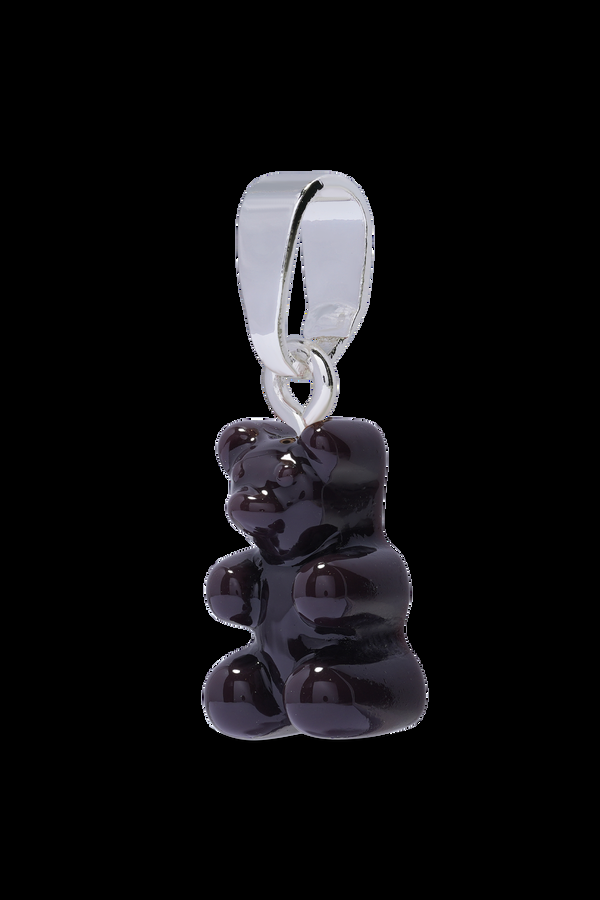 Crystal Haze Nostalgia Bear - Classic Connector - Silver Plated - Licorice