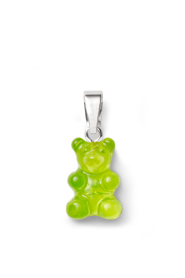 Crystal Haze Nostalgia Bear - Classic Connector - Silver Plated - Lime