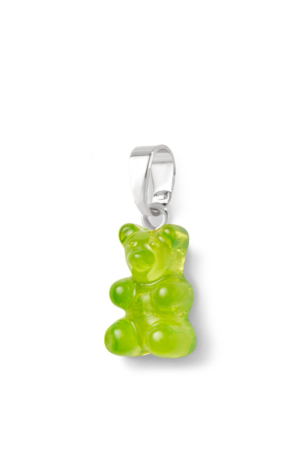 crystal haze Nostalgia Bear - Classic Connector - Silver Plated - Lime