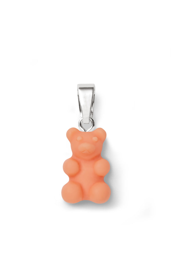 Crystal Haze Nostalgia Bear - Classic Connector - Silver Plated - Peachy