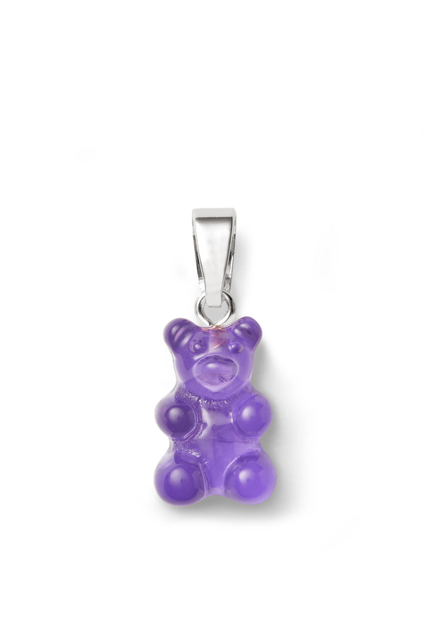 crystal haze Nostalgia Bear - Classic Connector - Silver Plated - Plum