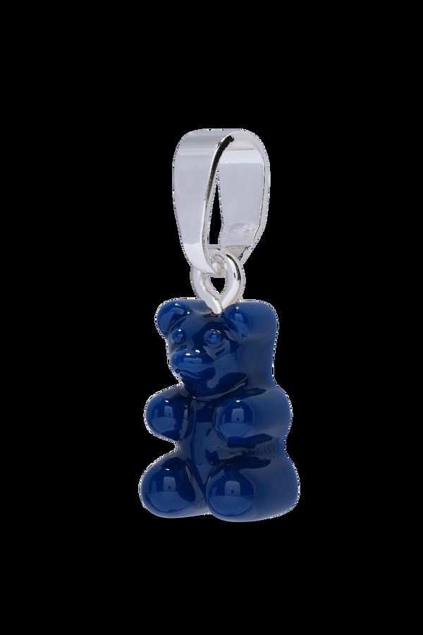 Crystal Haze Nostalgia Bear - Classic Connector - Silver Plated - Sapphire