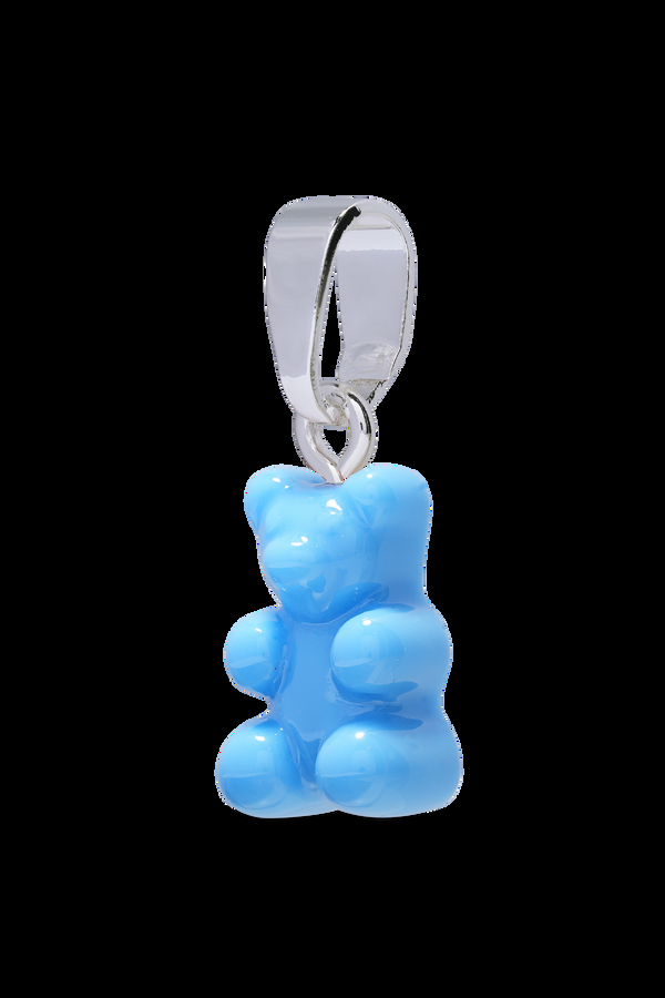 Crystal Haze Nostalgia Bear - Classic Connector - Silver Plated - Sky Blue