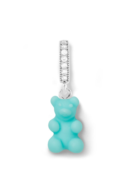 Crystal Haze Nostalgia Bear - Havana - Silver Plated Pave Connector