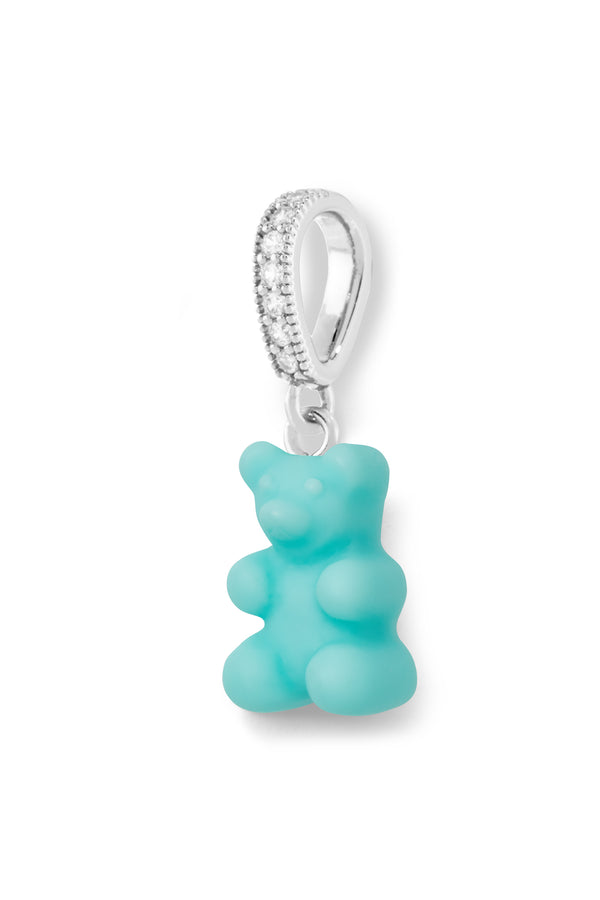 crystal haze Nostalgia bear - Havana - Silver plated Pave connector