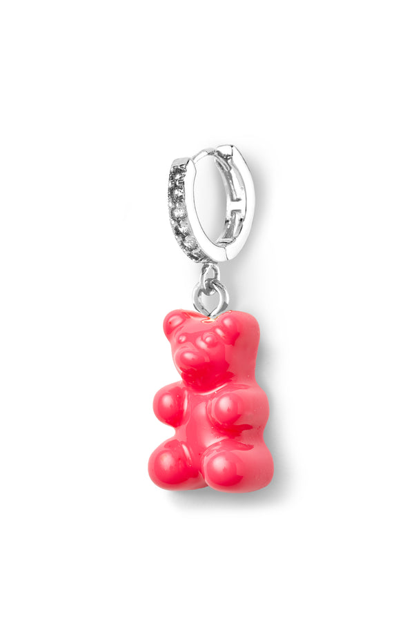 crystal haze Nostalgia bear hoop - Cosmopolitan -Silver plated