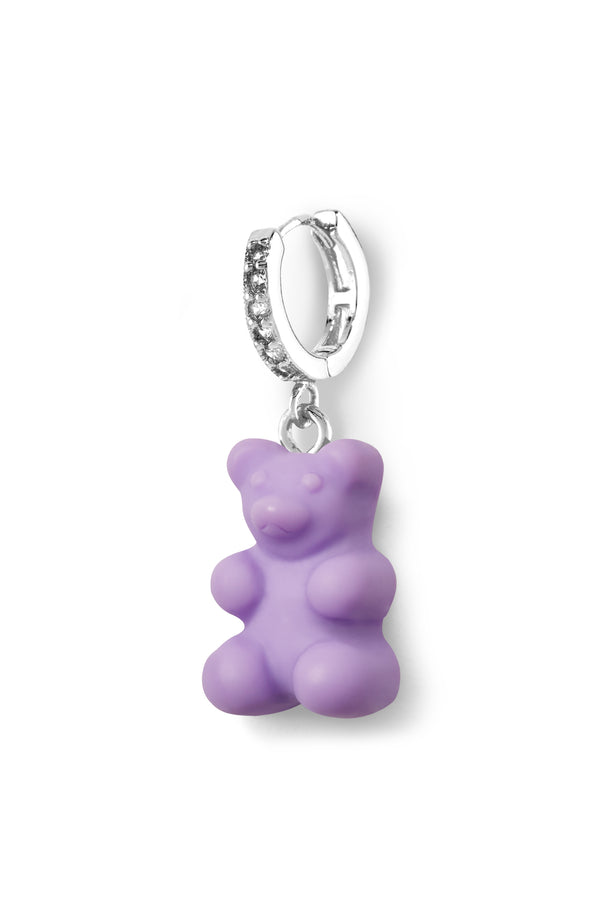 crystal haze Nostalgia bear hoop - Just Pinot - Silver plated