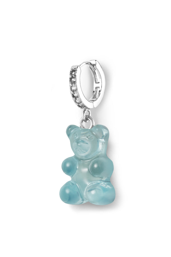 crystal haze Nostalgia bear hoop - Mediterranean - Silver plated
