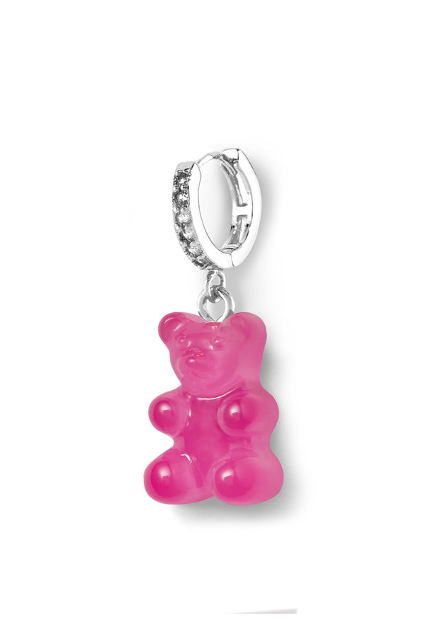 crystal haze Nostalgia Bear Hoop - Silver Plated - Lollipop