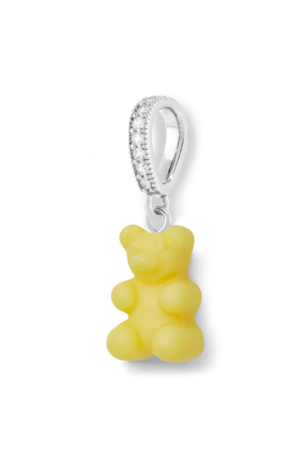 crystal haze Nostalgia bear - Lemonade - Silver plated Pave connector