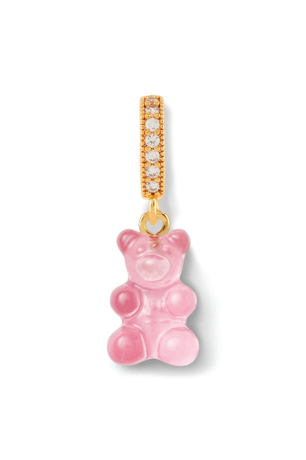 crystal haze Nostalgia bear - Pave connector - Bubblegum pink