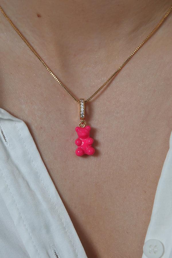 Crystal Haze Nostalgia Bear - Pave Connector - Gold Plated - Cosmopolitan