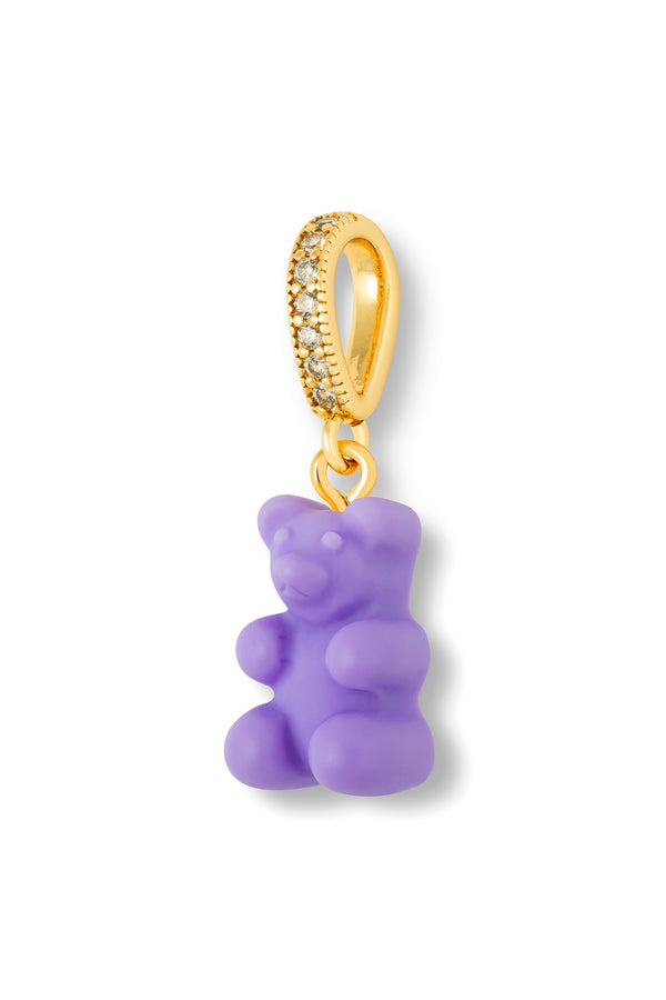 Crystal Haze Nostalgia Bear - Pave Connector - Gold Plated - Just Pinot