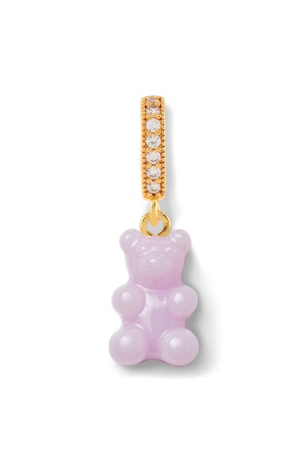 crystal haze Nostalgia Bear - Pave Connector - Gold Plated - Lavender