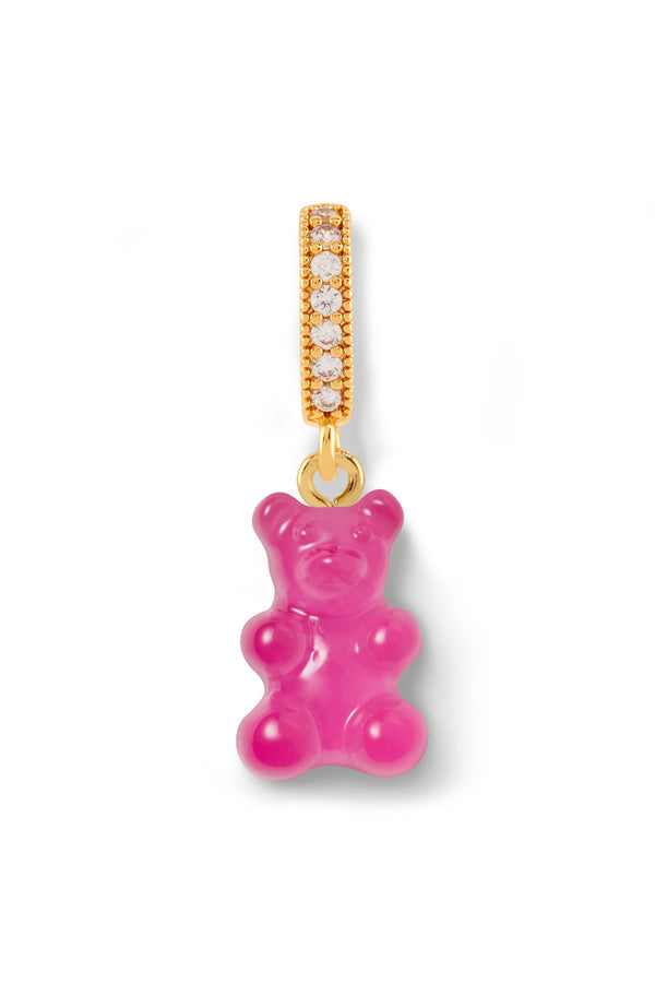 crystal haze Nostalgia Bear - Pave Connector - Gold Plated - Lollipop