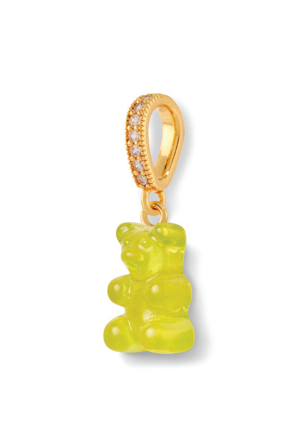 Crystal Haze Nostalgia Bear - Pave Connector - Gold Plated - Minion