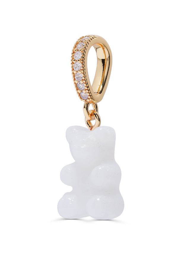 Crystal Haze Nostalgia Bear - Pave Connector - Gold Plated - Pearly