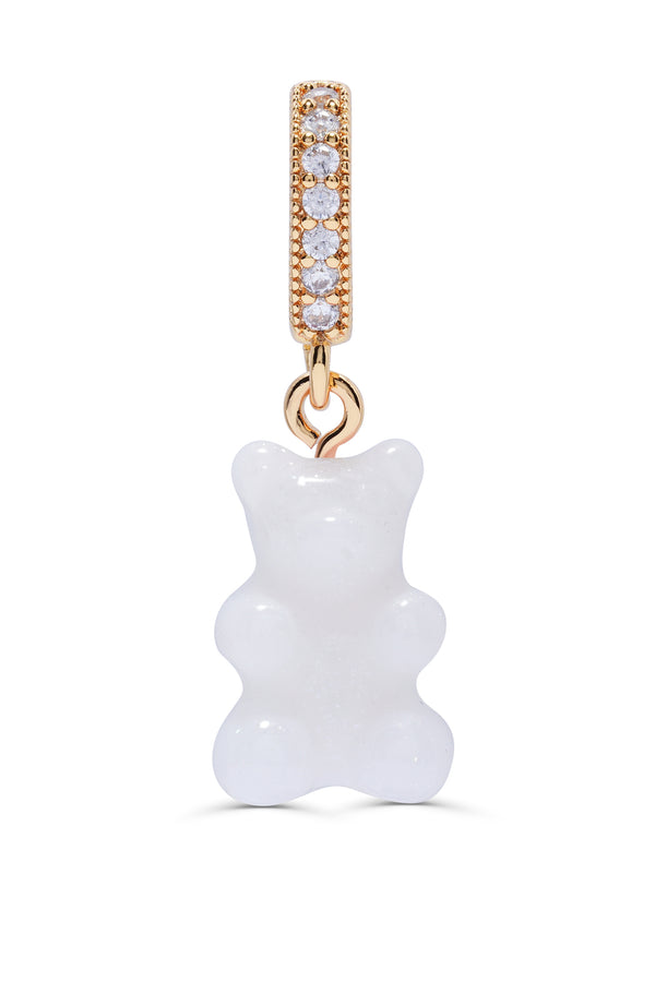 crystal haze Nostalgia Bear - Pave Connector - Gold Plated - Pearly