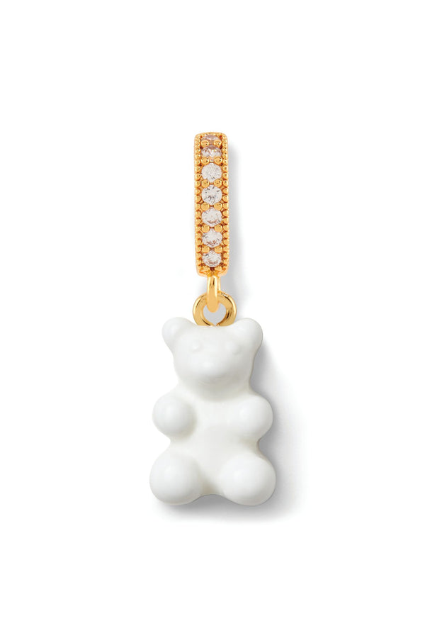 crystal haze Nostalgia Bear - Pave Connector - Gold Plated - Powder