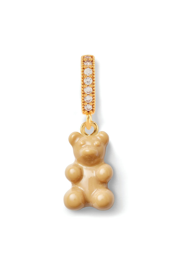 crystal haze Nostalgia Bear - Pave Connector - Gold Plated - Salt Caramel