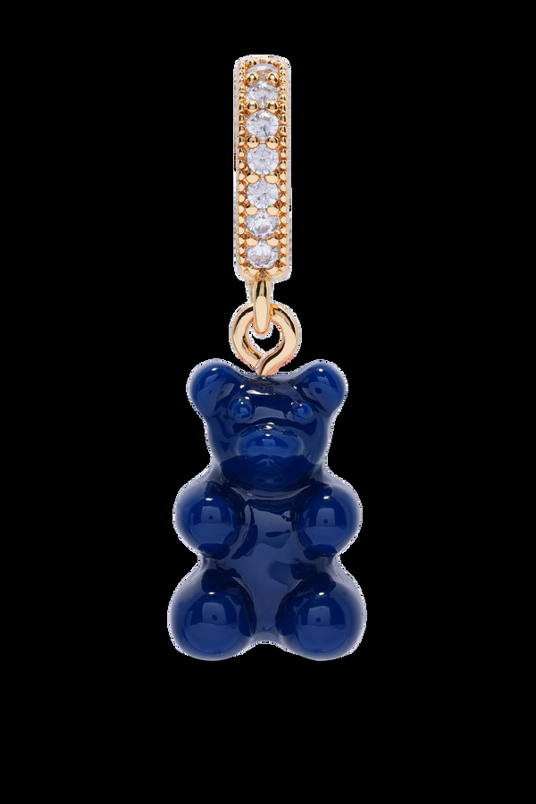 crystal haze Nostalgia Bear - Pave Connector - Gold Plated - Sapphire