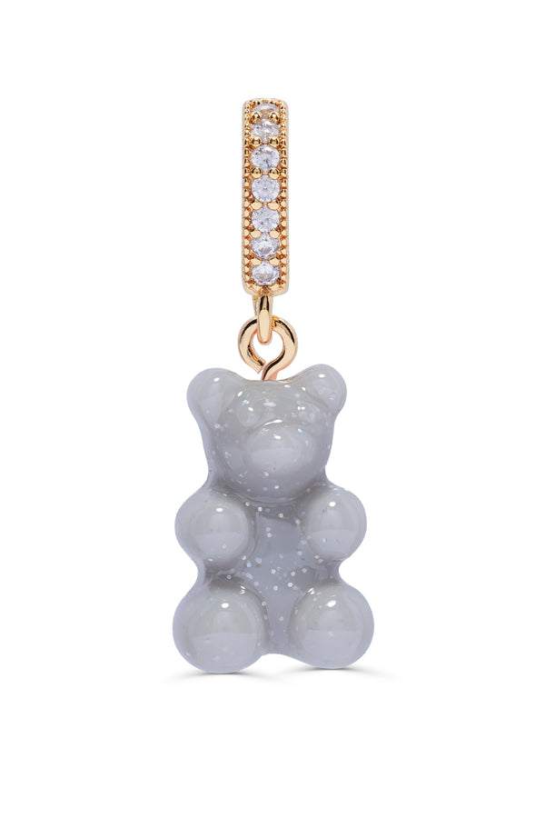 crystal haze Nostalgia Bear - Pave Connector - Gold Plated - Steel