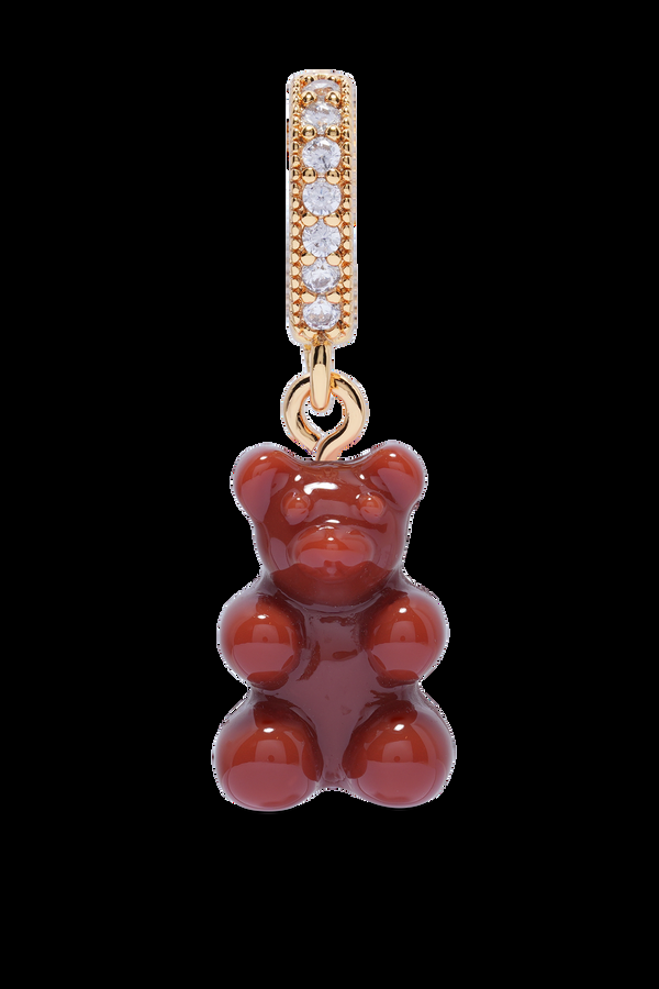 crystal haze Nostalgia Bear - Pave Connector - Gold Plated - Toffee