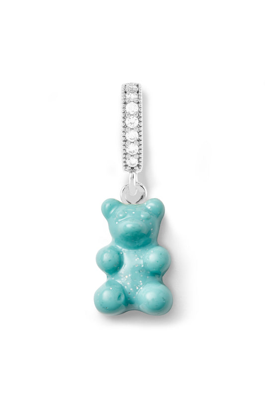 crystal haze Nostalgia Bear - Pave Connector - Silver Plated - Baby Shark