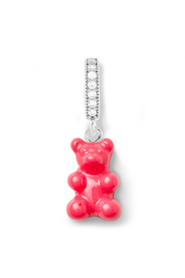 crystal haze Nostalgia Bear- Pave Connector - Silver Plated - Cosmopolitan
