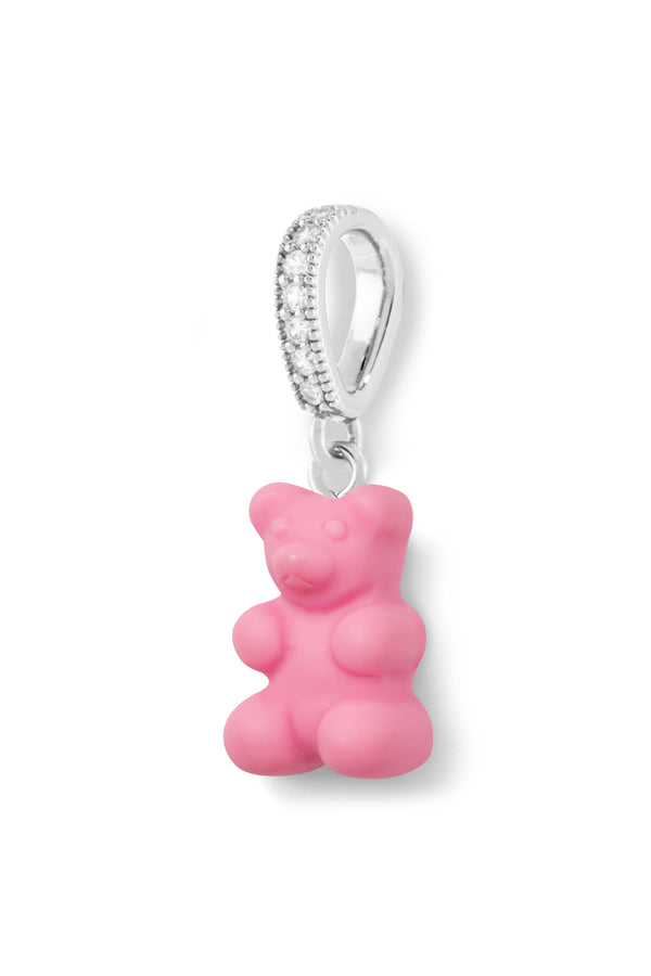 Crystal Haze Nostalgia Bear - Pave Connector - Silver Plated - Elle Woods