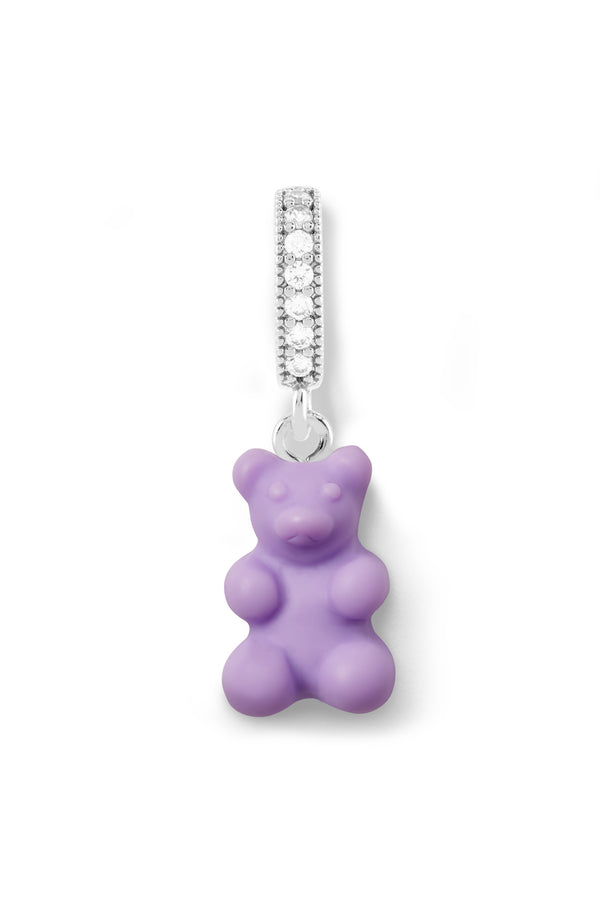 Crystal Haze Nostalgia Bear - Pave Connector - Silver Plated - Just Pinot