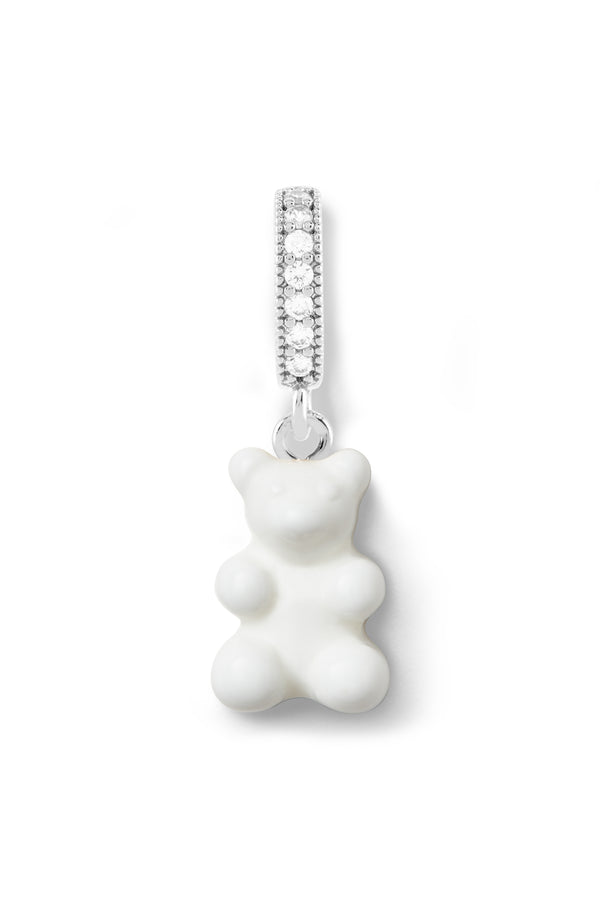 crystal haze Nostalgia Bear - Pave Connector - Silver Plated - Powder