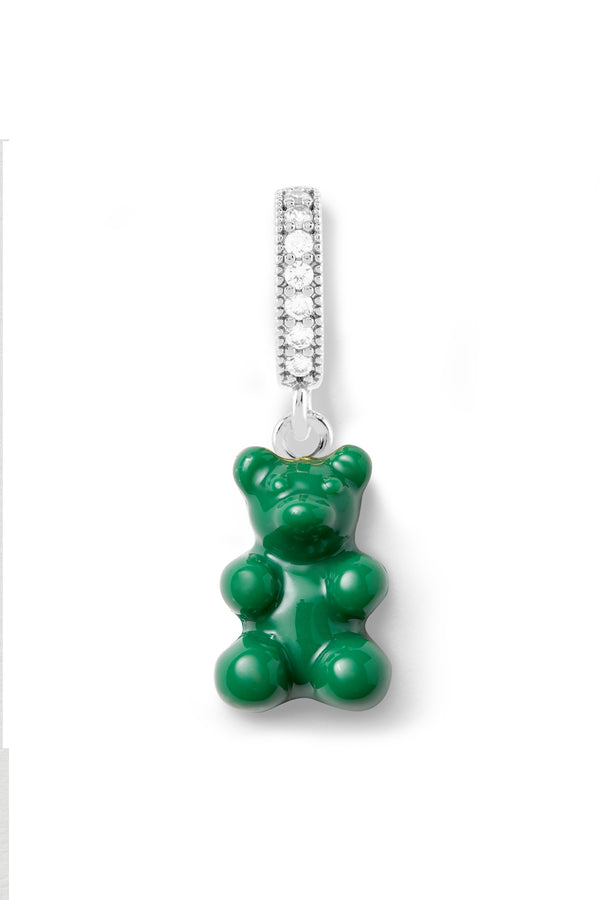 crystal haze Nostalgia Bear - Pave Connector - Silver Plated - Vegan