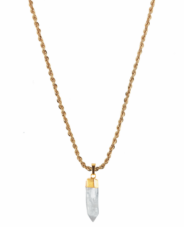 Crystal Haze Rock Crystal - Gold Plated - Classic Connector
