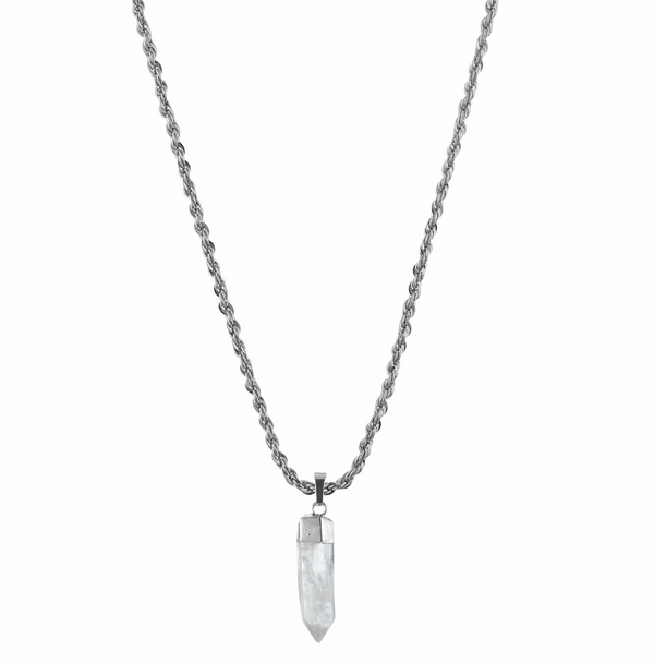 Crystal Haze Rock Crystal - Silver Plated - Classic Connector