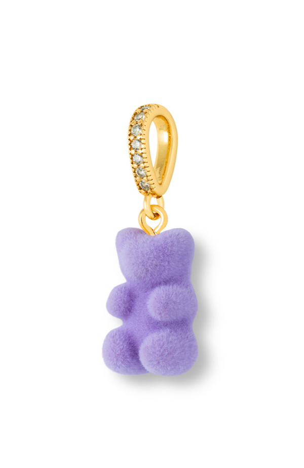 crystal haze Velvet Nostalgia Bear - Pave connector - Violet