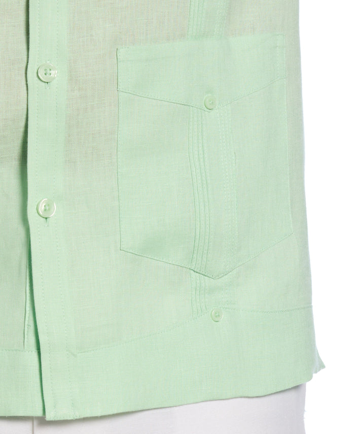 Cubavera 100% Linen Classic Guayabera Shirt - Long Sleeve Pastel Green