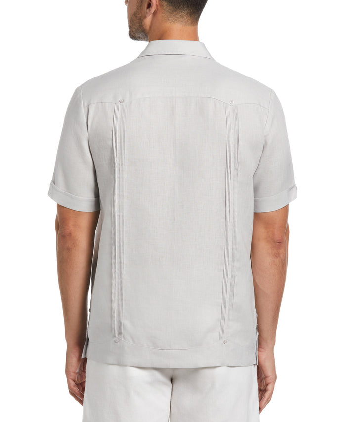 Cubavera 100% Linen Classic Guayabera Shirt - Short Sleeve Micro Chip